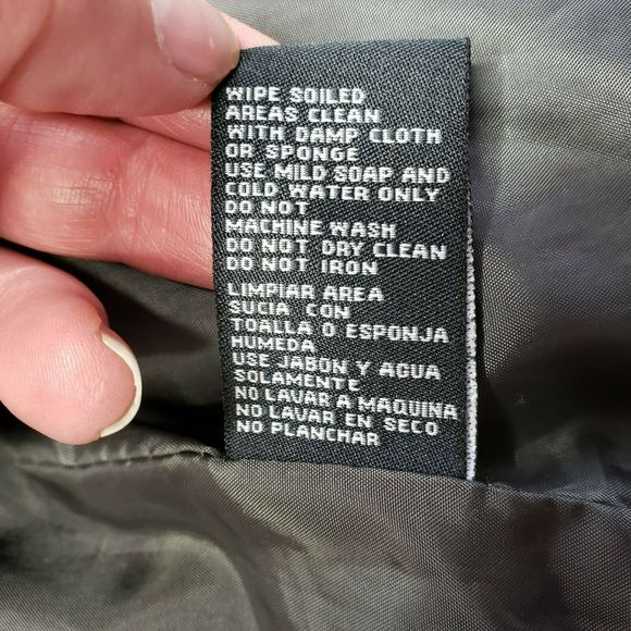 ASHLEY Size M Dark Gray Faux Leather Vest Moto Zip - Picture 5 of 7